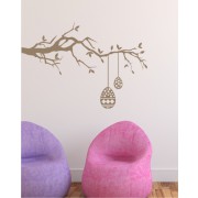 Ast mit Ostereier als Wandtattoo