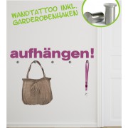 Aufhängen als Wandtattoogarderobe
