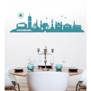 Skyline von Augsburg als Wandtattoo
