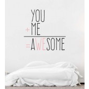 You plus Me als zweifarbiges Wandtattoo