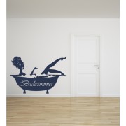 Badezimmer Türschild als Wandtattoo