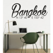 Bangkok Koordinaten als Wandtattoo