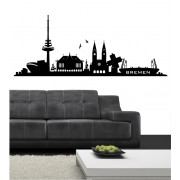 Skyline von Bremen als stylisches Wandtattoo