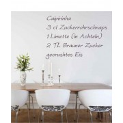 Caipirinha Rezept als Wandtattoo