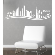 Skyline von Dubai als Wandtattoo