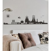 Skyline von Erfurt als stylisches Wandtattoo