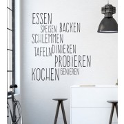 Essen Backen Schlemmen als Wandtattoo