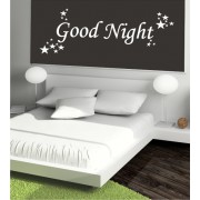 Good Night mit Sternen als Wandtattoo