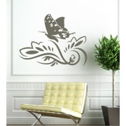 Schmetterling mit Ästen als Wandtattoo