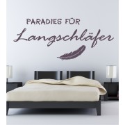 Paradies für Langschläfer als Wandtattoo