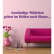 Anständige Mädchen ... als Wandtattoo