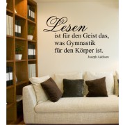Lesen ist für den Geist... als Wandtattoo