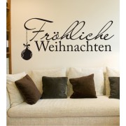 Fröhliche Weihnachten als Wandtattoo