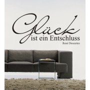 Glück ist ein Entschluss als Wandtattoo