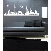 Skyline von Frankfurt als stylisches Wandtattoo