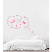 Frauen Gedankenblase als Wandtattoo