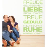 Freude, Gelassenheit... als Wandtattoo