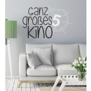 Ganz großes Kino als zweifarbiges Wandtattoo