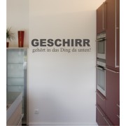 Geschirr gehört... als Wandtattoo