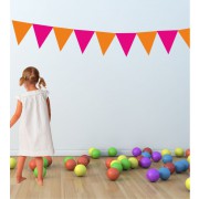 Fähnchen 2-farbig als Wandtattoo