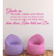 Glaube an... als Wandtattoo