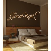 Good Night mit Sternen als Wandtattoo