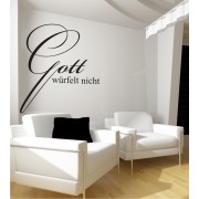 Gott würfelt nicht als Wandtattoo 