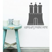 Hamburg meine Perle als Wandtattoo