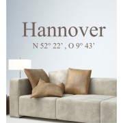 Hannover Koordinaten als Wandtattoo