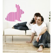 Gestreifter Hase als Wandtattoo