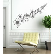 Blumenranke als Wandtattoo