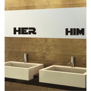 Her und Him als Wandtattoo