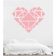 Geometrisches Herz als Wandtattoo