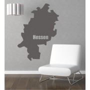 Umriss von Hessen als Wandtattoo