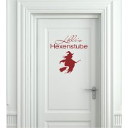 Hexe mit Name als Wandtattoo