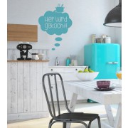 Hier wird gekocht als Wandtattoo