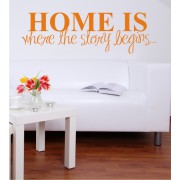 Home is where the story begins als Wandtattoo