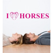 I Love Horses als Wandtattoo