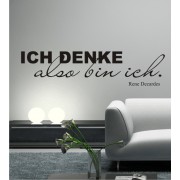 Ich denke also bin ich als Wandtattoo