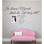 In diesem Moment mit Uhr als Wandtattoo