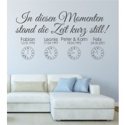 In diesen Momenten mit Uhr als Wandtattoo