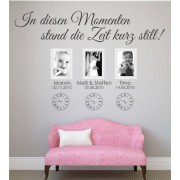 In diesen Momenten mit Uhr als Wandtattoo