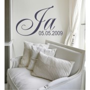 Hochzeitstag als Wandtattoo