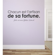 Chacun est l'artisan als Wandtattoo