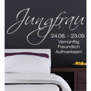 Sternzeichen Jungfrau + Eigenschaften als Wandtattoo