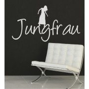 Jungfrau mit Symbol als Wandtattoo