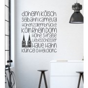 Köln in Wörtern als Wandtattoo