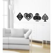 Spielkartensymbole als Wandtattoo