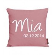Kissen bedruckt mit Name und Geburtstag