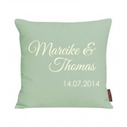 Kissen bedruckt mit Namen und Datum